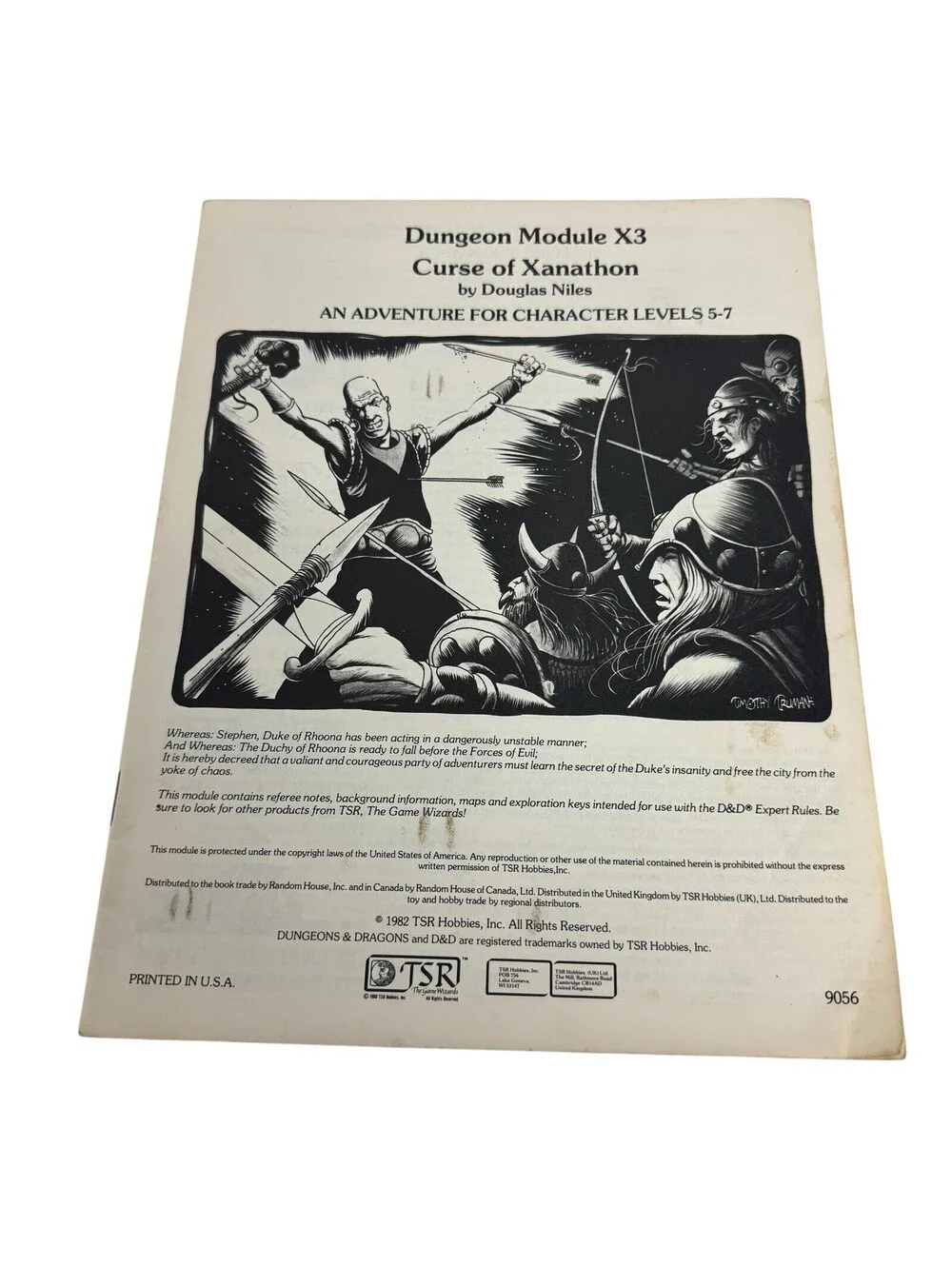 Dungeons and Dragons Curse of Xanathon Adventure Expert Adventure Module - X3